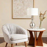 Unique Modern Silver Table Lamp with Polished Finish Luxe