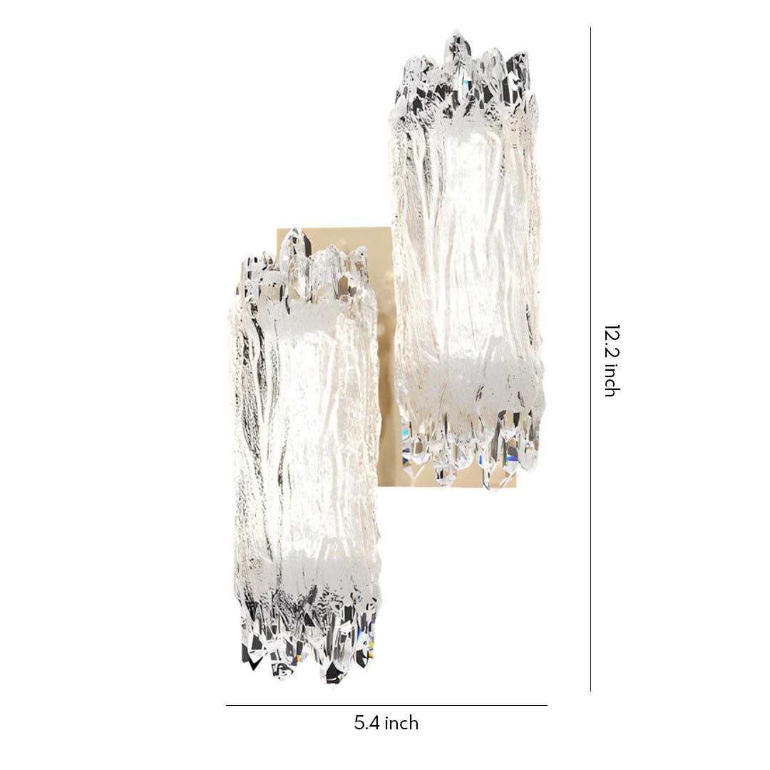 Minimalist Wall Sconce — Aluminum and Acrylic, Gold, LED, 3-Step Dimming (3000K/4500K/6000K), Single or Double Head