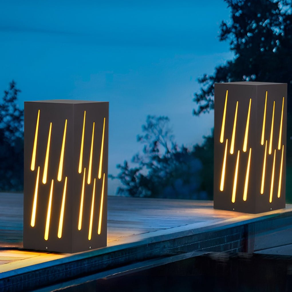 elegant outdoor decor led pathway lighting with meteor visual effect