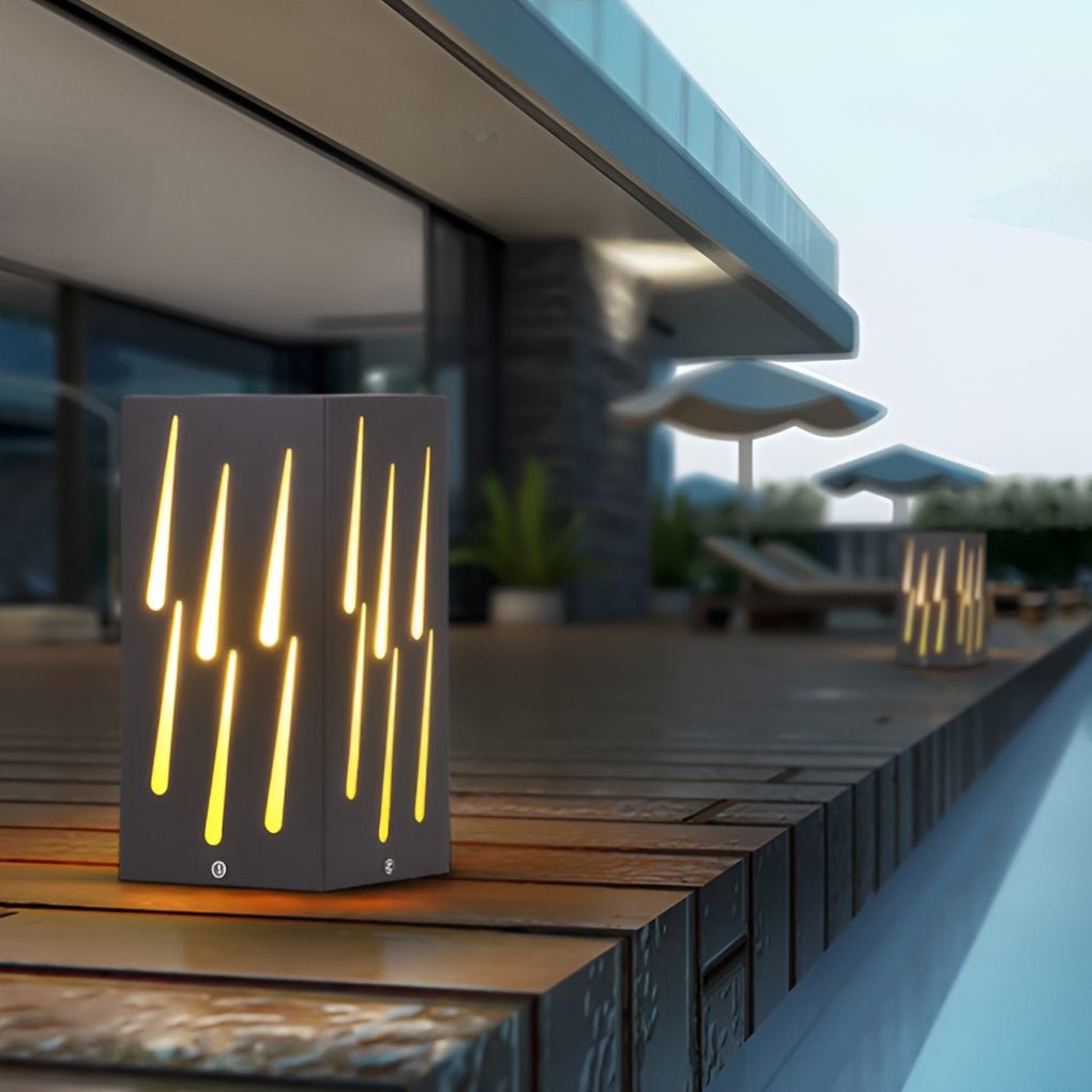 elegant outdoor decor led pathway lighting with meteor visual effect