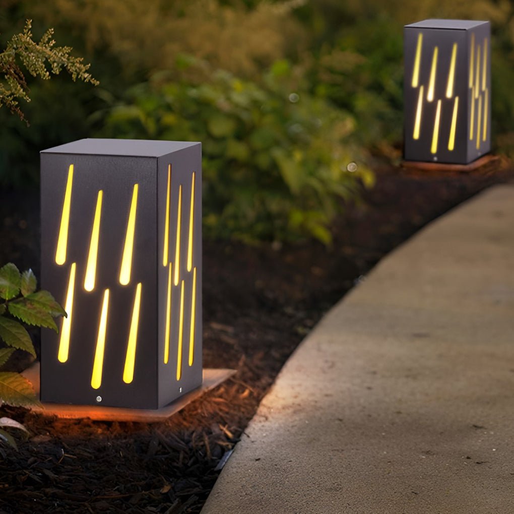 elegant outdoor decor led pathway lighting with meteor visual effect