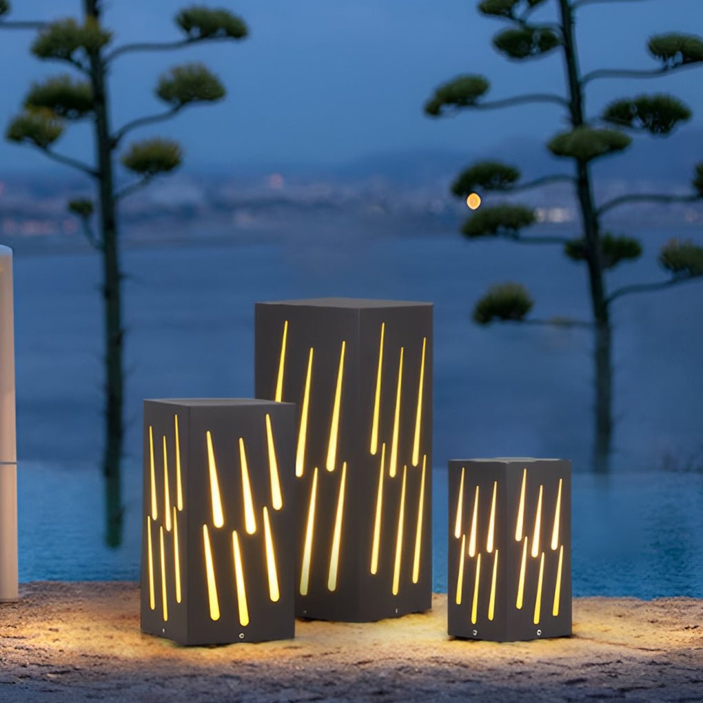 elegant outdoor decor led pathway lighting with meteor visual effect