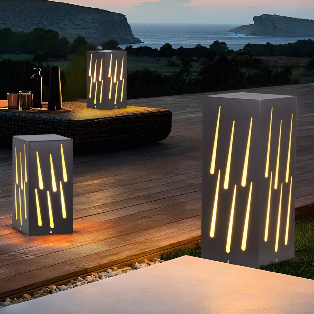 elegant outdoor decor led pathway lighting with meteor visual effect