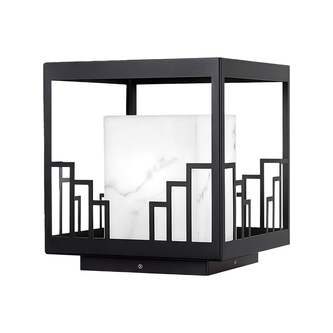 Minimalist Outdoor Pillar Light — Matte Black Stainless Steel, 20W LED, IP54, Dual Color Temperature