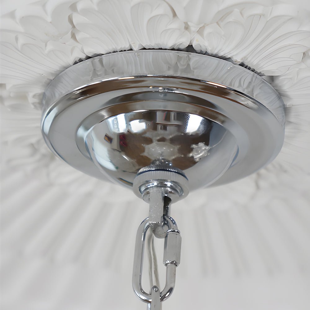 Pagoda Crystal Chandelier — Chrome, Two-Layer Crystal Tassels, 3-Step Dimming, 16" or 32"