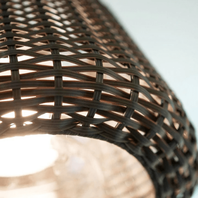 Rattan Dome Outdoor Floor Lamp — Stainless Steel, Open-Top Design, Stake Mount, LED, IP65, 5W