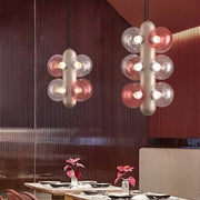 Minimalist Bubble Ball Chandelier — Clear Glass, Tri-Color LED, 8-Light 35W or 12-Light 55W