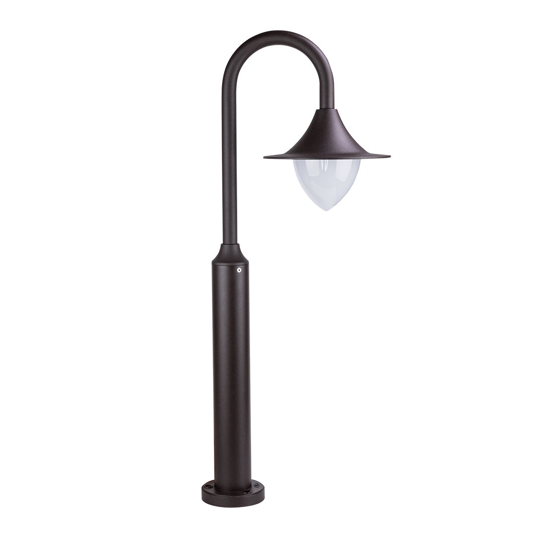 Lantern Garden Path Light — Die-Cast Aluminum, 8W CREE LED, 3000K, IP65, Hardwired, Brown