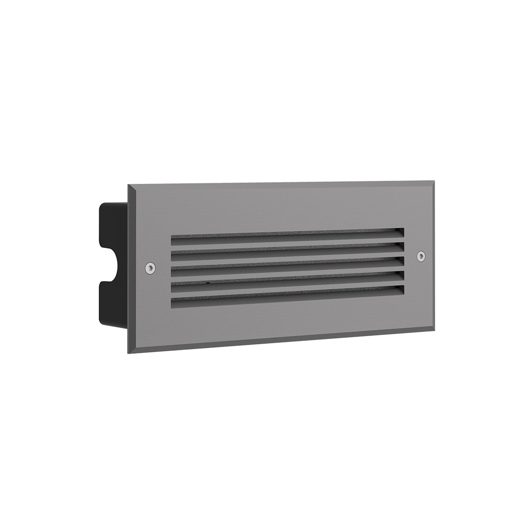 Minimalist Embedded Outdoor LED Step Light — Die-Cast Aluminum, Sand Gray, OSRAM 4W, 3000K, IP65