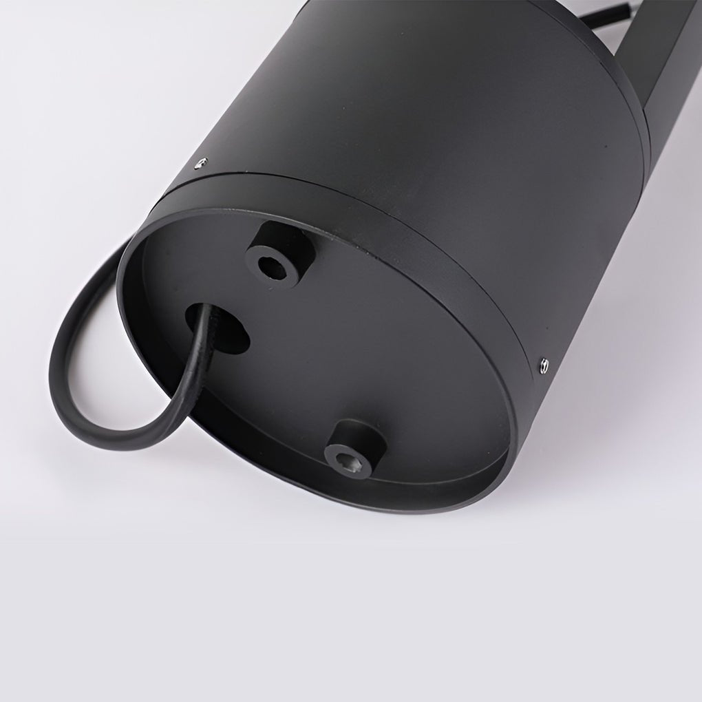elegant waterproof black led outdoor bollard lights hollow cylindrical design for stylish exterior illumination
