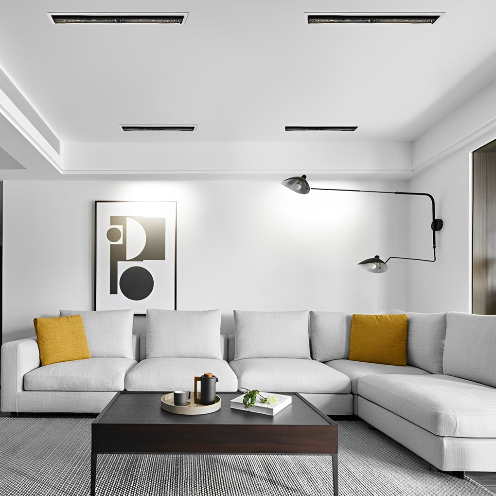 Anti-Glare Linear Recessed Spotlight — Aluminum, LED, 10W/20W/30W, 3000K/4000K/6000K, 5/10/15-Light