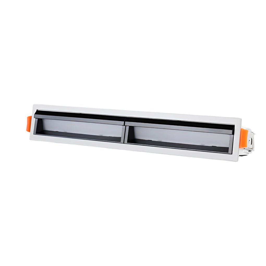 Anti-Glare Linear Recessed Spotlight — Aluminum, LED, 10W/20W/30W, 3000K/4000K/6000K, 5/10/15-Light