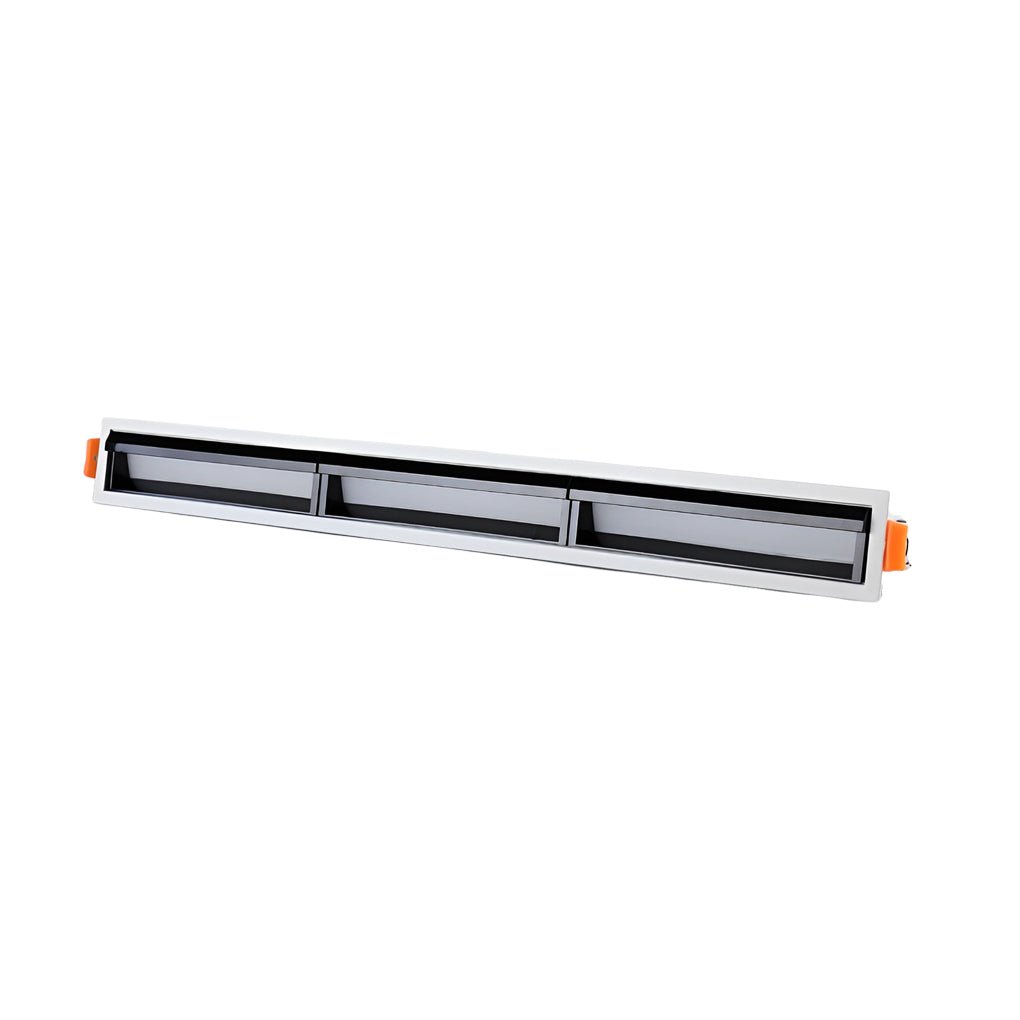 Anti-Glare Linear Recessed Spotlight — Aluminum, LED, 10W/20W/30W, 3000K/4000K/6000K, 5/10/15-Light