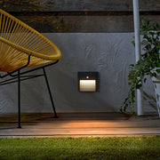 Embedded Motion Sensor LED Step Light — Aluminum & Glass, IP54, 110° Detection, Courtyard & Terrace