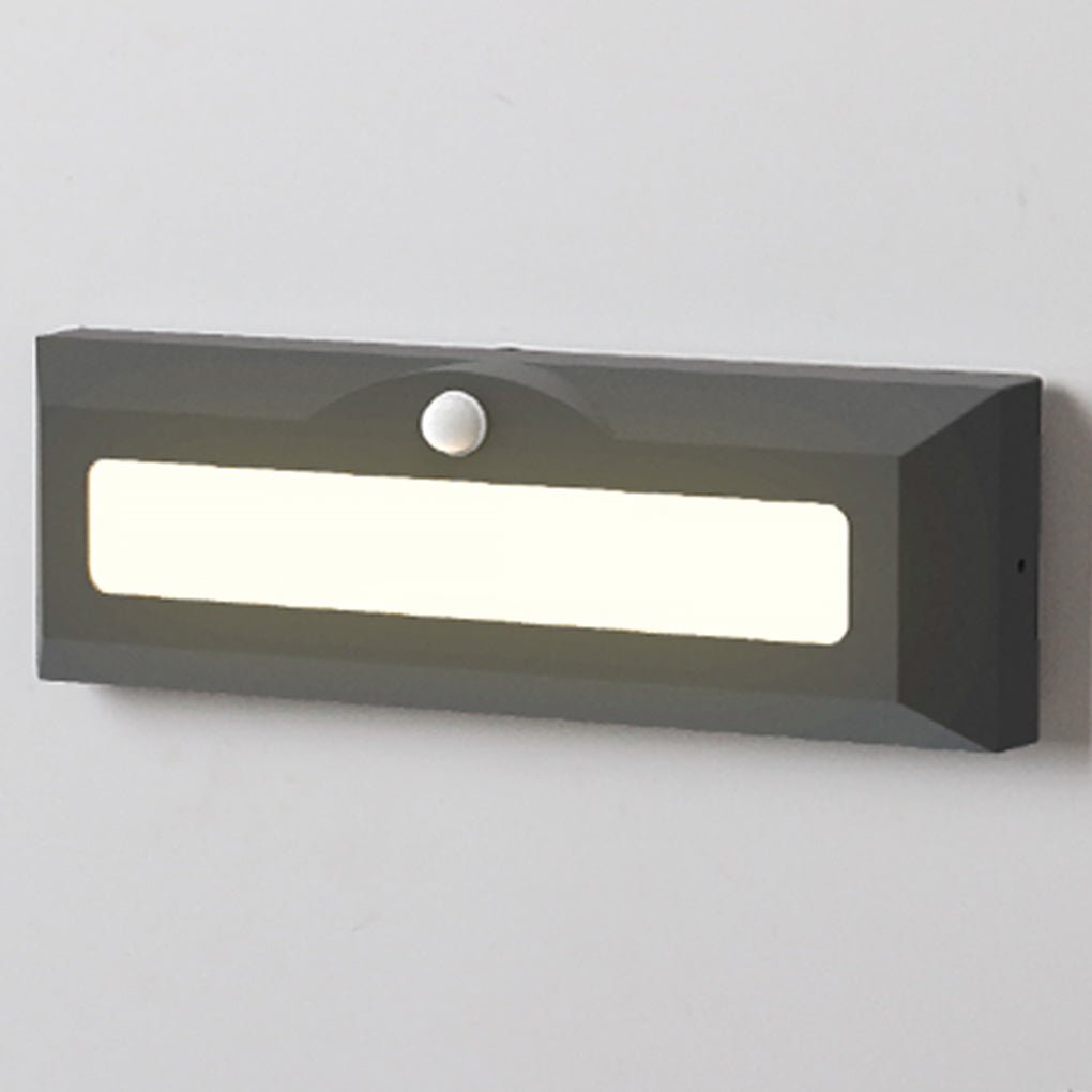 Embedded Motion Sensor LED Step Light — Aluminum & Glass, IP54, 110° Detection, Courtyard & Terrace