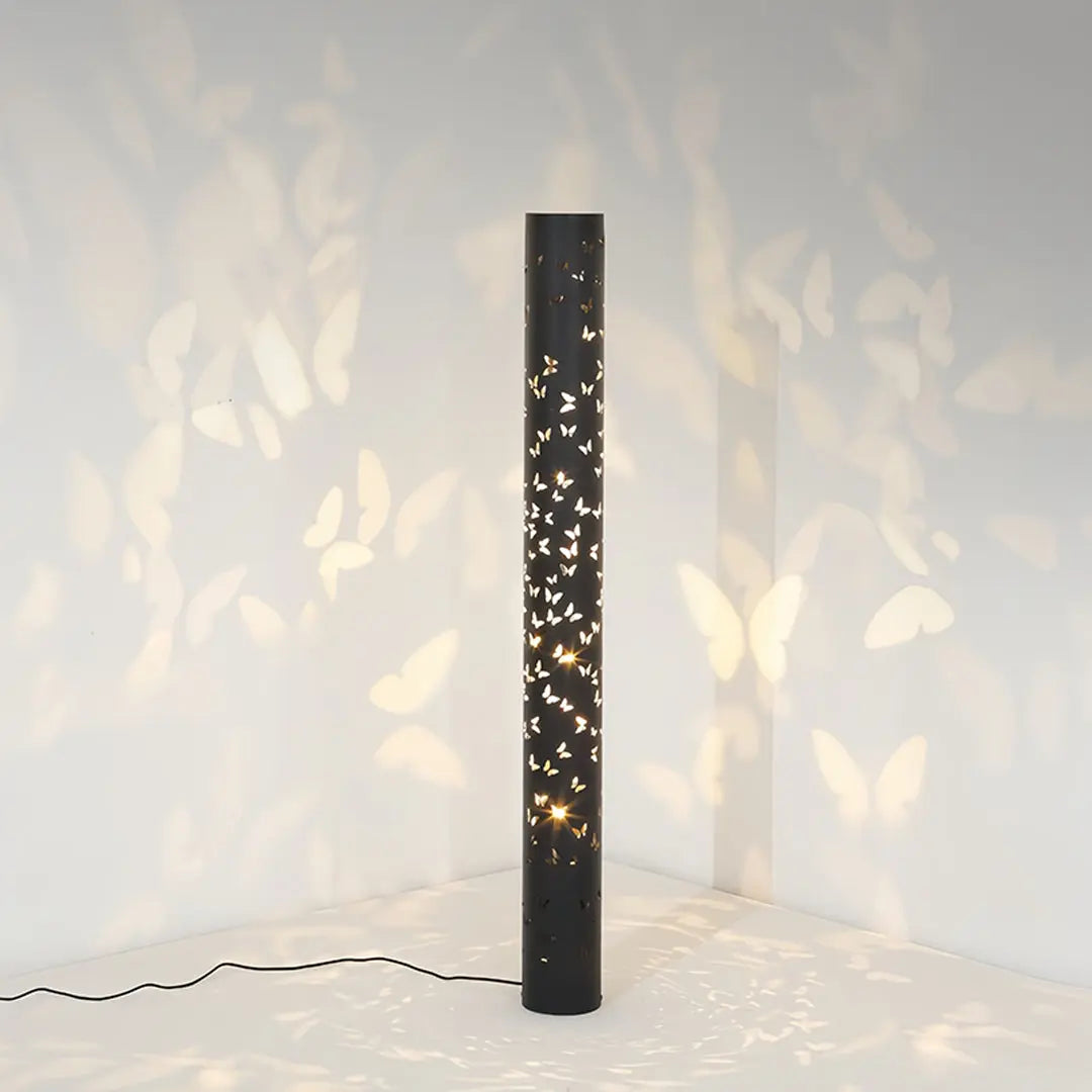 Decorative Column Lamp with Butterfly Floor Lamp Ambient Projector Luxe