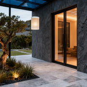 Modern Outdoor Hanging Pendant Light — Stainless Steel, 12W LED, IP65 Weatherproof, Black or White