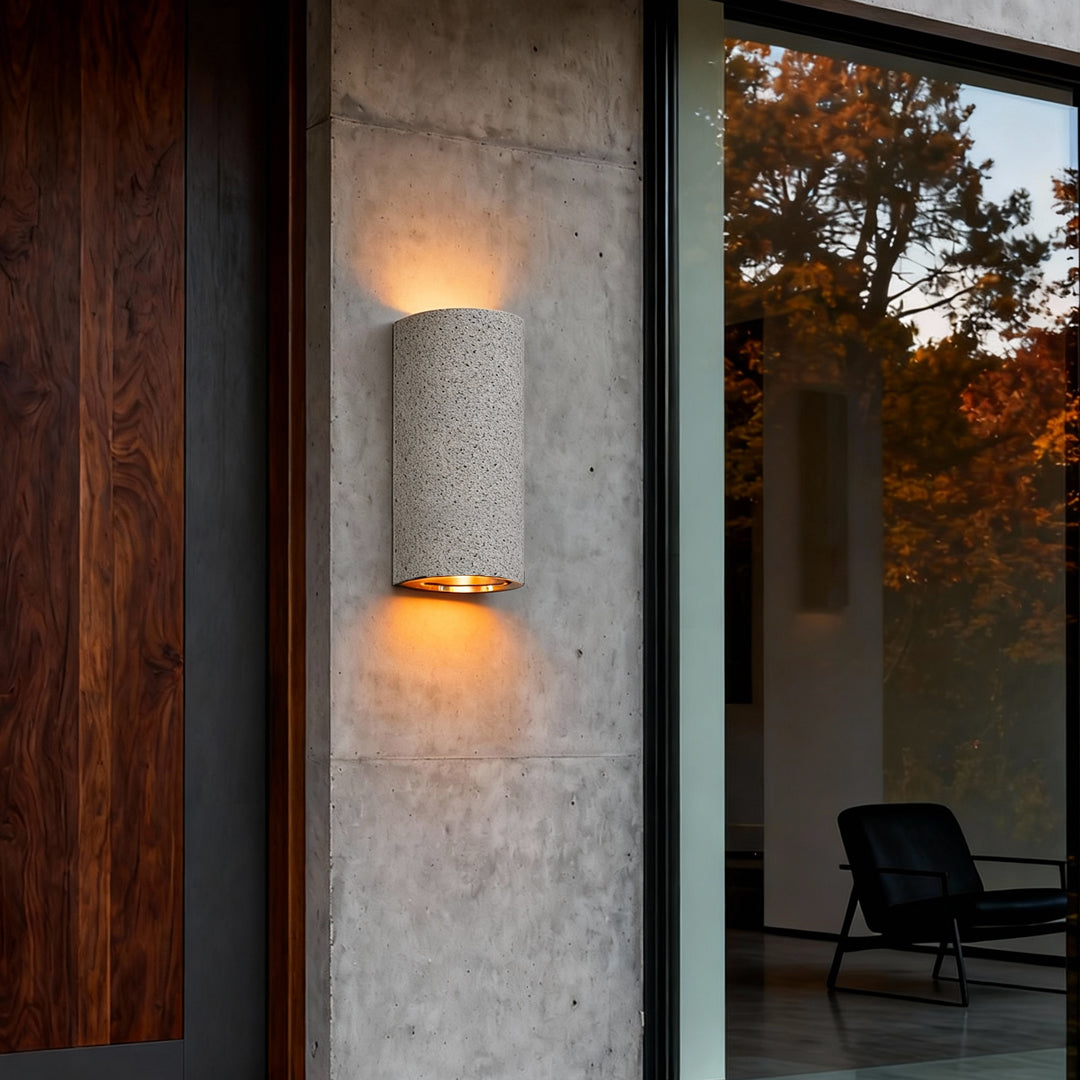 Creative Waterproof Concrete Up and Down Wall Lights for Outdoor Use