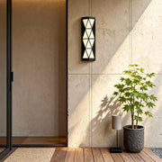 Minimalist Outdoor Wall Sconce — Black Aluminum, Acrylic Shade, LED 12W / 36W, IP54, 3000K Warm White