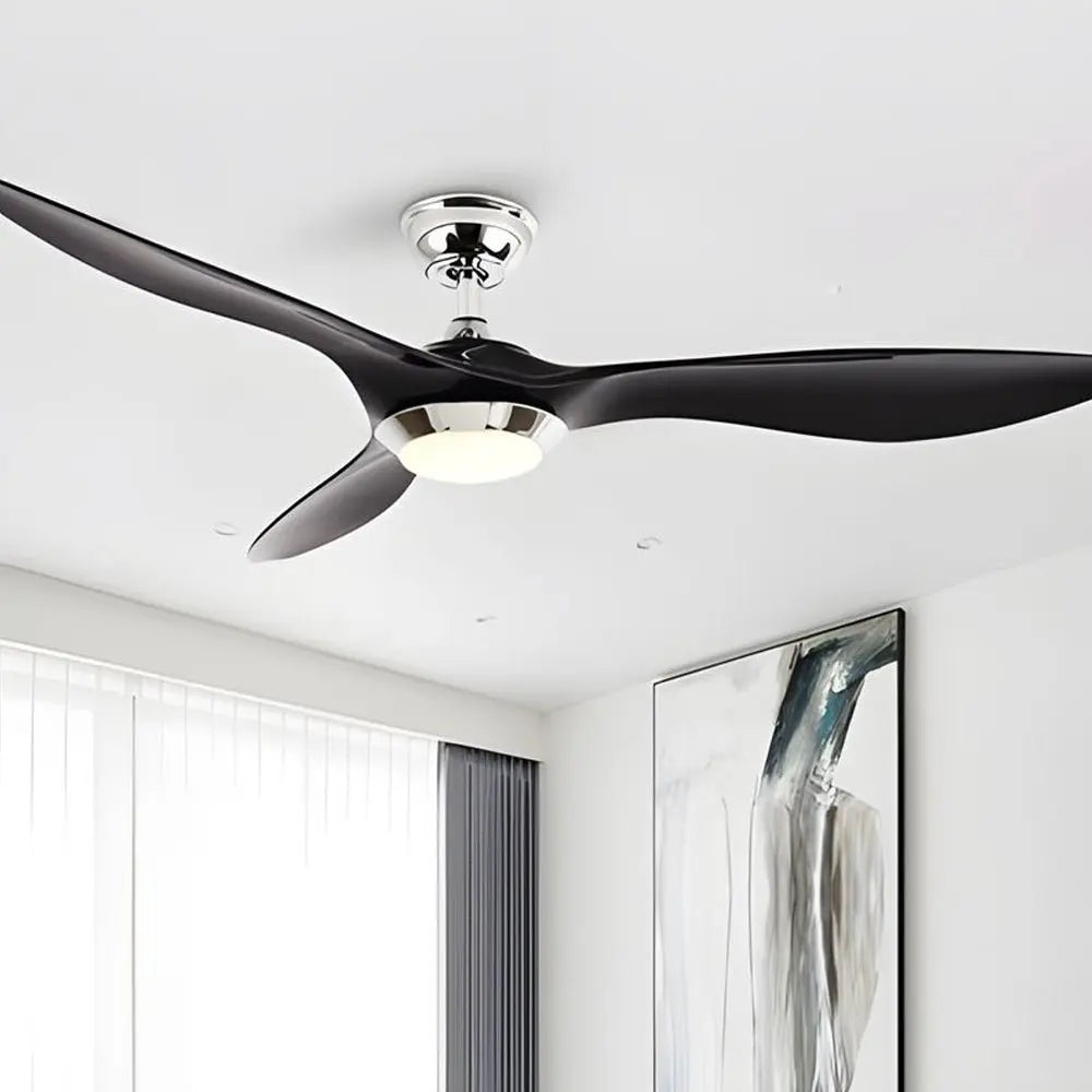 Envy 52” 3-Blade LED Ceiling Fan with Remote Control, 6 Speed Settings, and Integrated Lighting for Living Room Luxe