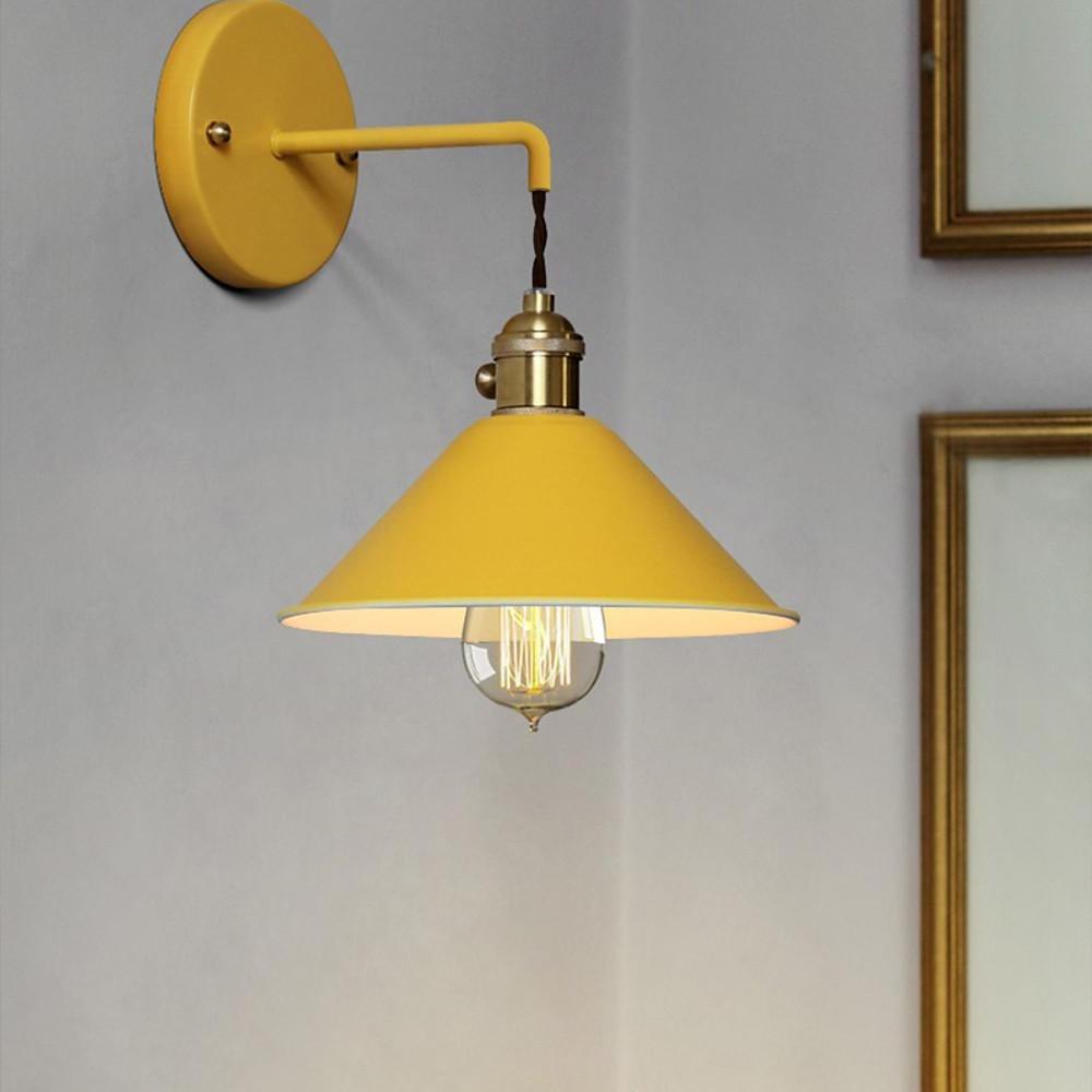 Funnel-Shaped Diffused Wall Sconce — Painted Metal, 1-Light LED, 9" Diameter