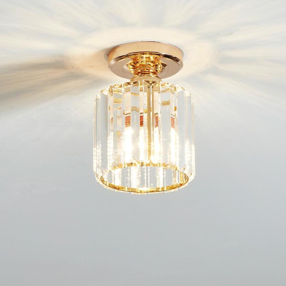 Modern Semi Flush Mount Ceiling Lights with Crystal Foyer Design