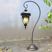 Arched Hanging-Arm Outdoor Path Lantern — Aluminum and Glass, Hardwired, IP33, 7.1" × 31.5"