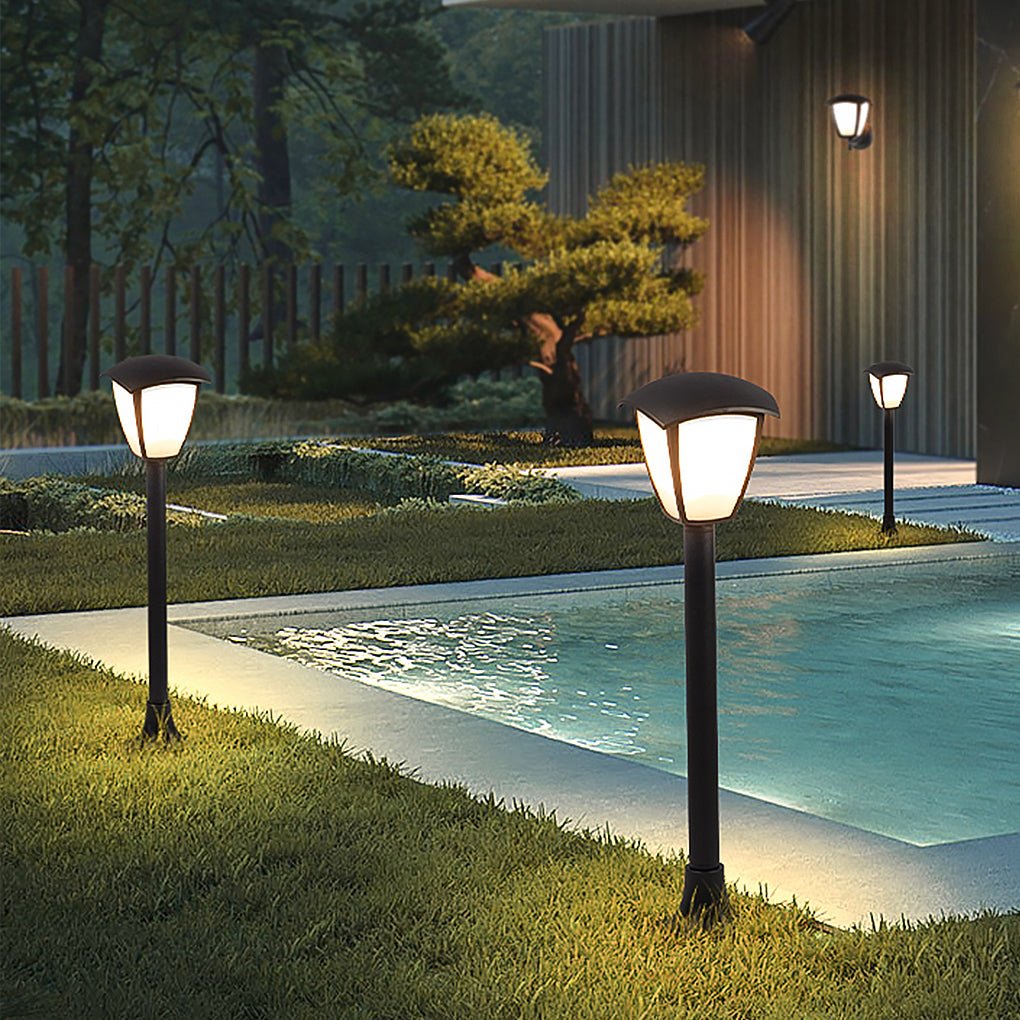 Versatile Outdoor Landscape Light — Black Iron & PC, E27, IP54, Wall / Post / Pendant / Lawn Configurations