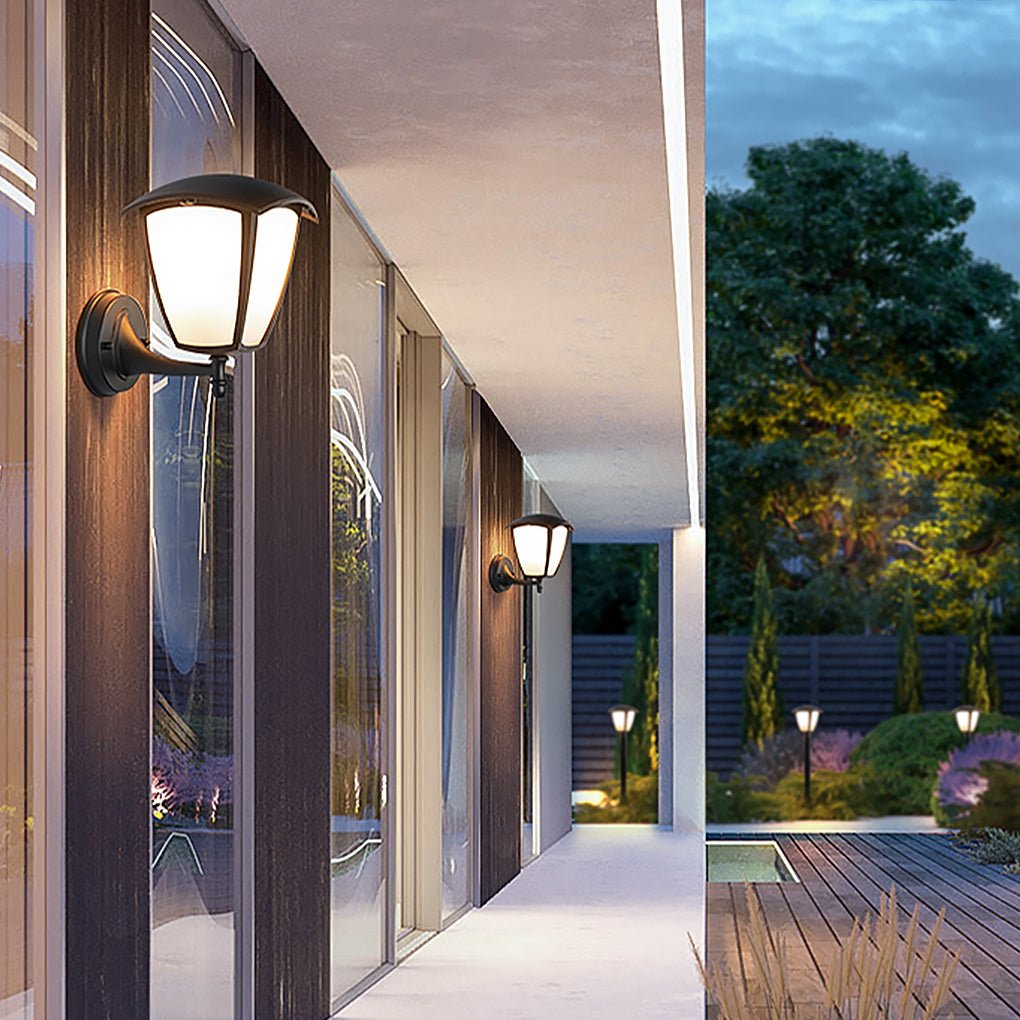 Versatile Outdoor Landscape Light — Black Iron & PC, E27, IP54, Wall / Post / Pendant / Lawn Configurations