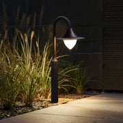 Lantern Garden Path Light — Die-Cast Aluminum, 8W CREE LED, 3000K, IP65, Hardwired, Brown