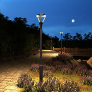 Modern Minimalist Outdoor Post Light — Black Aluminum, 48W OSRAM LED, 3000K, IP65, 3-Meter Pole