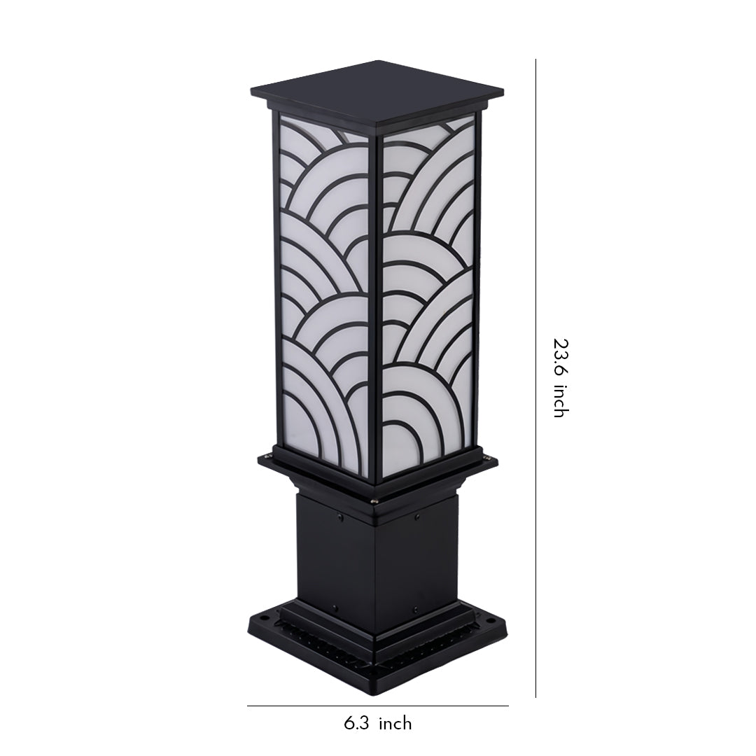 Outdoor Bollard Light — Die-Cast Aluminum, IP65, Solar or Hardwired, Three-Color Dimming, Adjustable Height