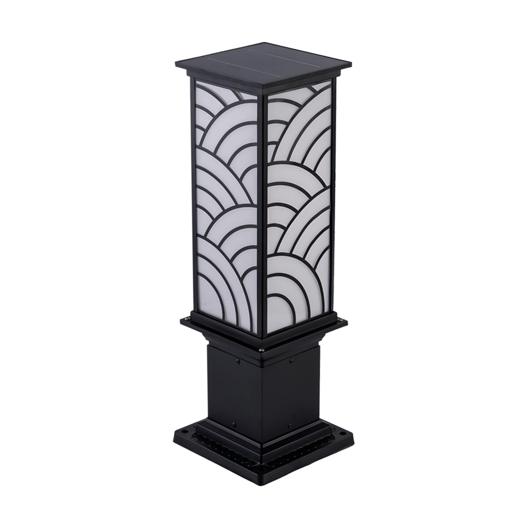 Outdoor Bollard Light — Die-Cast Aluminum, IP65, Solar or Hardwired, Three-Color Dimming, Adjustable Height