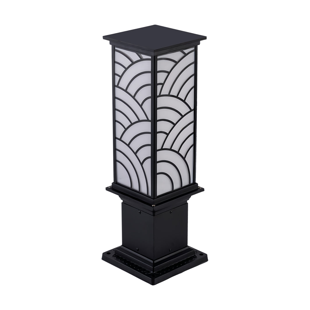Outdoor Bollard Light — Die-Cast Aluminum, IP65, Solar or Hardwired, Three-Color Dimming, Adjustable Height