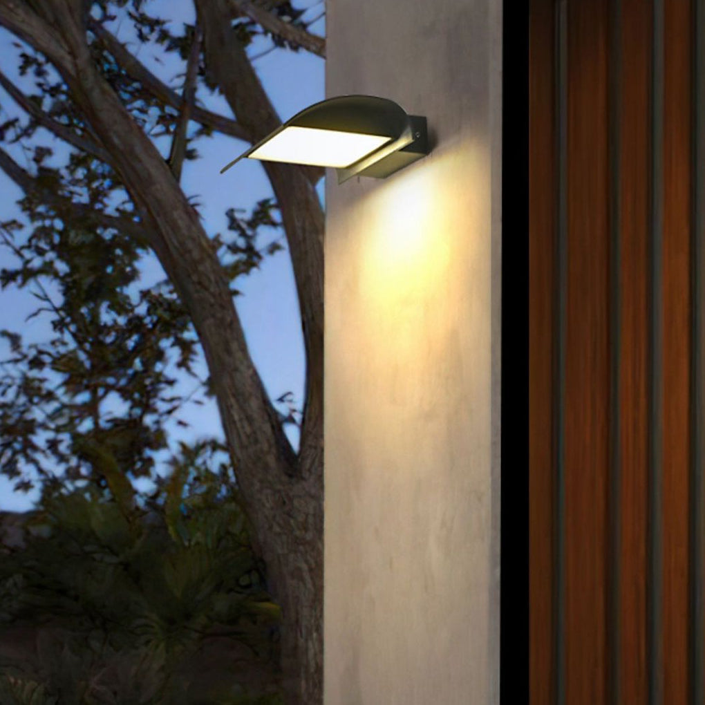 Minimalist Square Outdoor Down Wall Sconce — Aluminum, LED, Dual Color Temperature, IP65 Weatherproof
