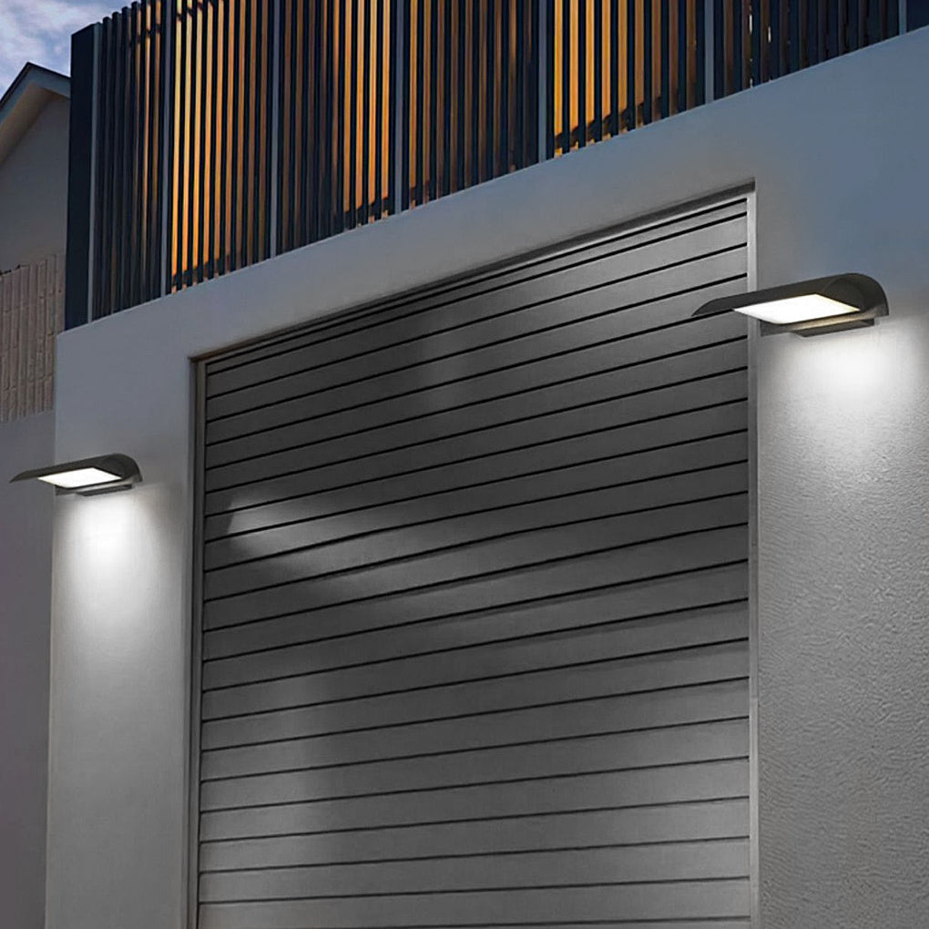 Minimalist Square Outdoor Down Wall Sconce — Aluminum, LED, Dual Color Temperature, IP65 Weatherproof