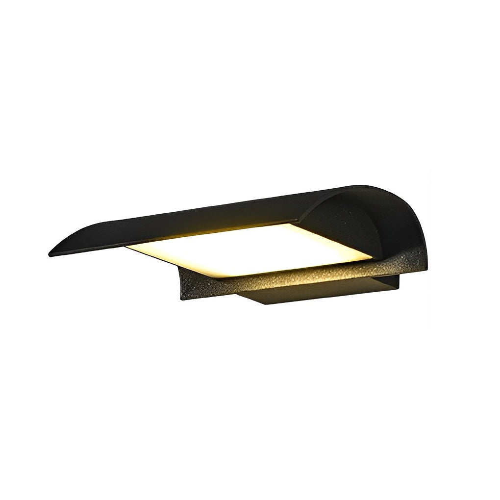 Minimalist Square Outdoor Down Wall Sconce — Aluminum, LED, Dual Color Temperature, IP65 Weatherproof