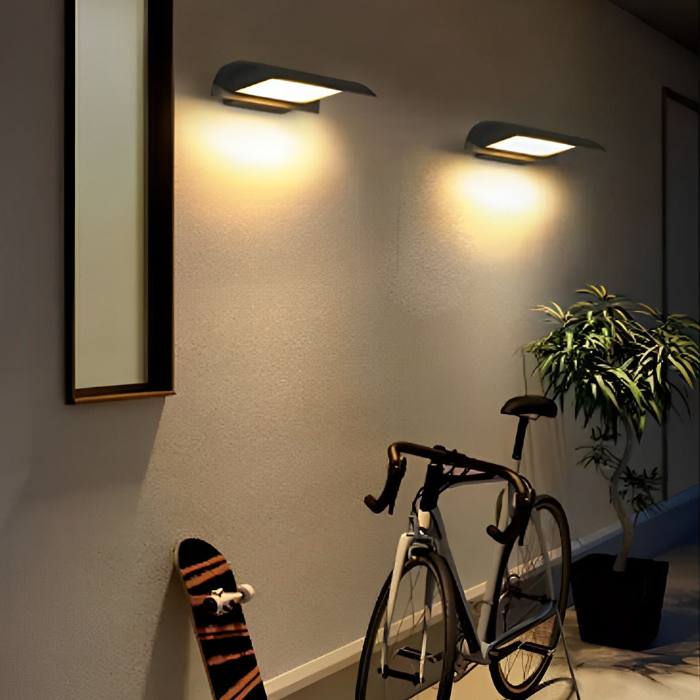 Minimalist Square Outdoor Down Wall Sconce — Aluminum, LED, Dual Color Temperature, IP65 Weatherproof