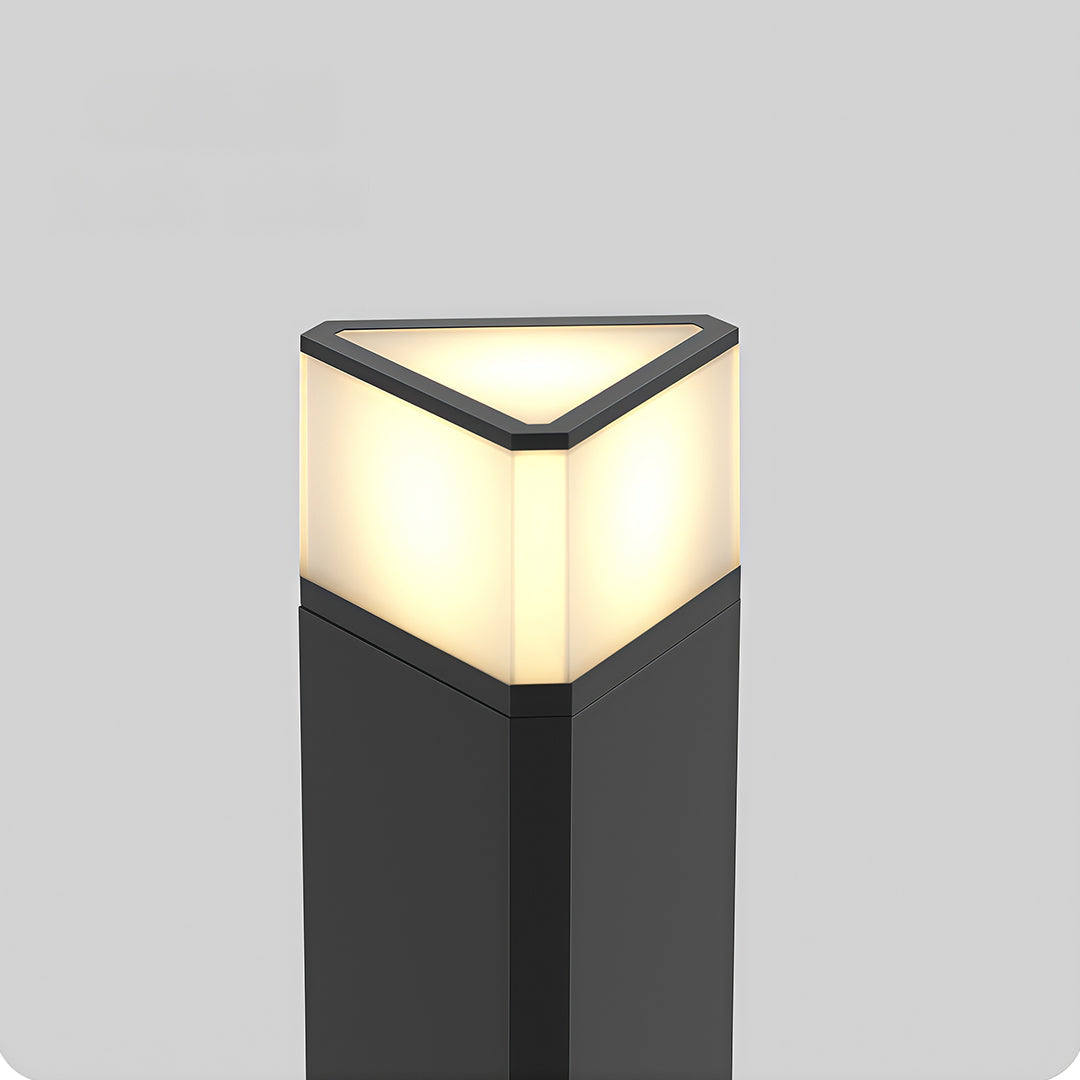 Modern Cylindrical Bollard Path Light — Black Aluminum, White Acrylic, 7W LED, IP54, 400/600/800mm