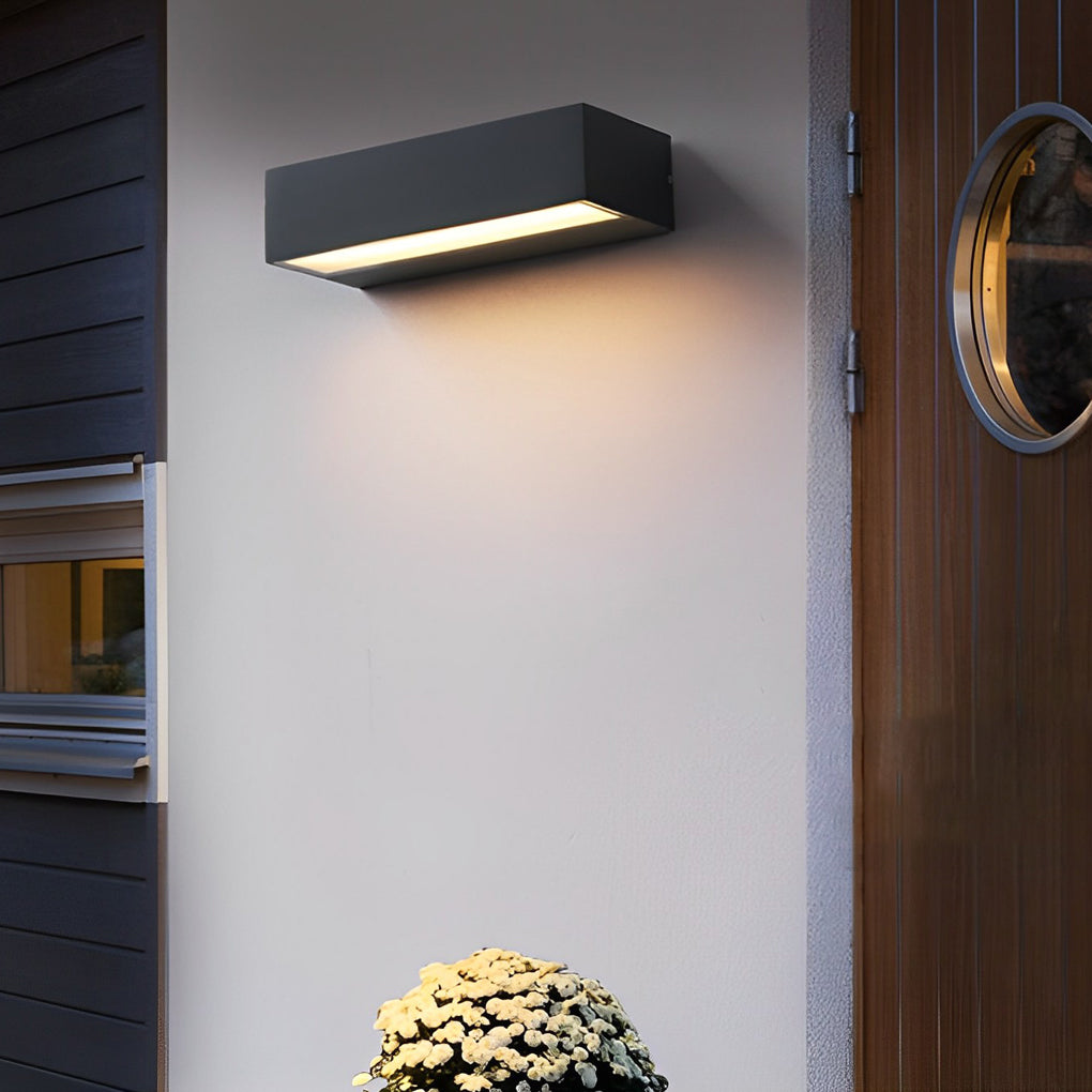 Modern Linear Door Number Wall Light — Die-Cast Aluminum, Acrylic Panel, LED, IP65, 3000K/6000K, 4 Sizes