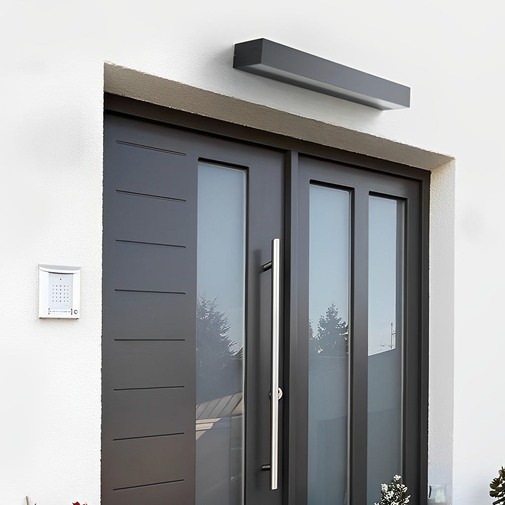 Modern Linear Door Number Wall Light — Die-Cast Aluminum, Acrylic Panel, LED, IP65, 3000K/6000K, 4 Sizes