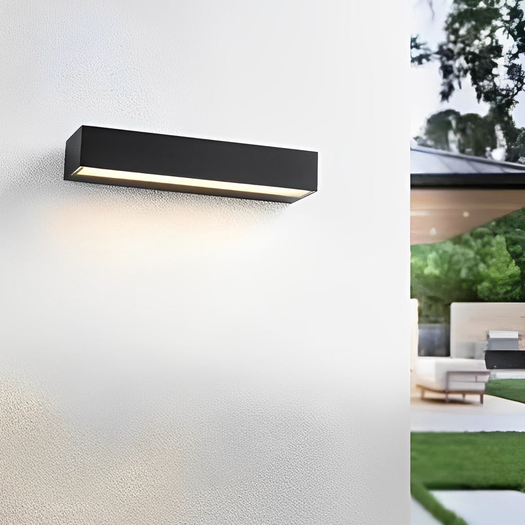 Modern Linear Door Number Wall Light — Die-Cast Aluminum, Acrylic Panel, LED, IP65, 3000K/6000K, 4 Sizes