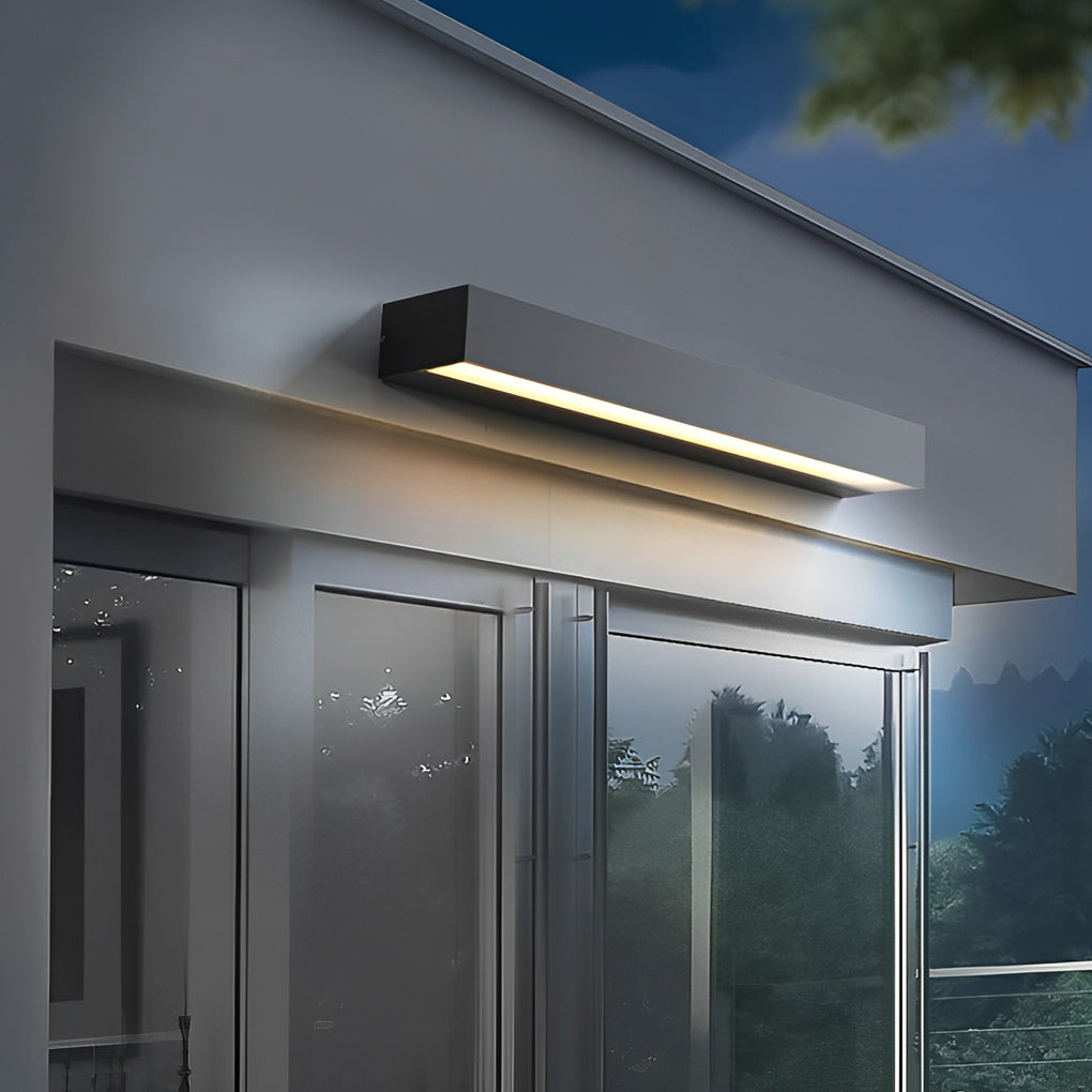 Modern Linear Door Number Wall Light — Die-Cast Aluminum, Acrylic Panel, LED, IP65, 3000K/6000K, 4 Sizes