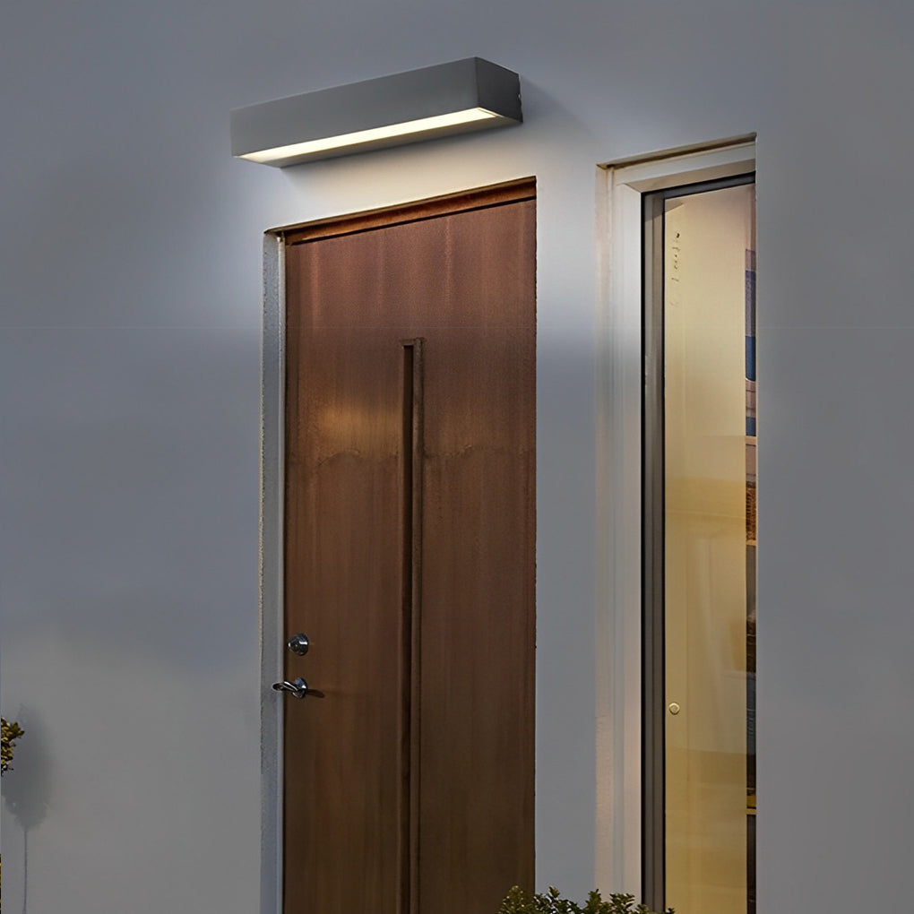 Modern Linear Door Number Wall Light — Die-Cast Aluminum, Acrylic Panel, LED, IP65, 3000K/6000K, 4 Sizes