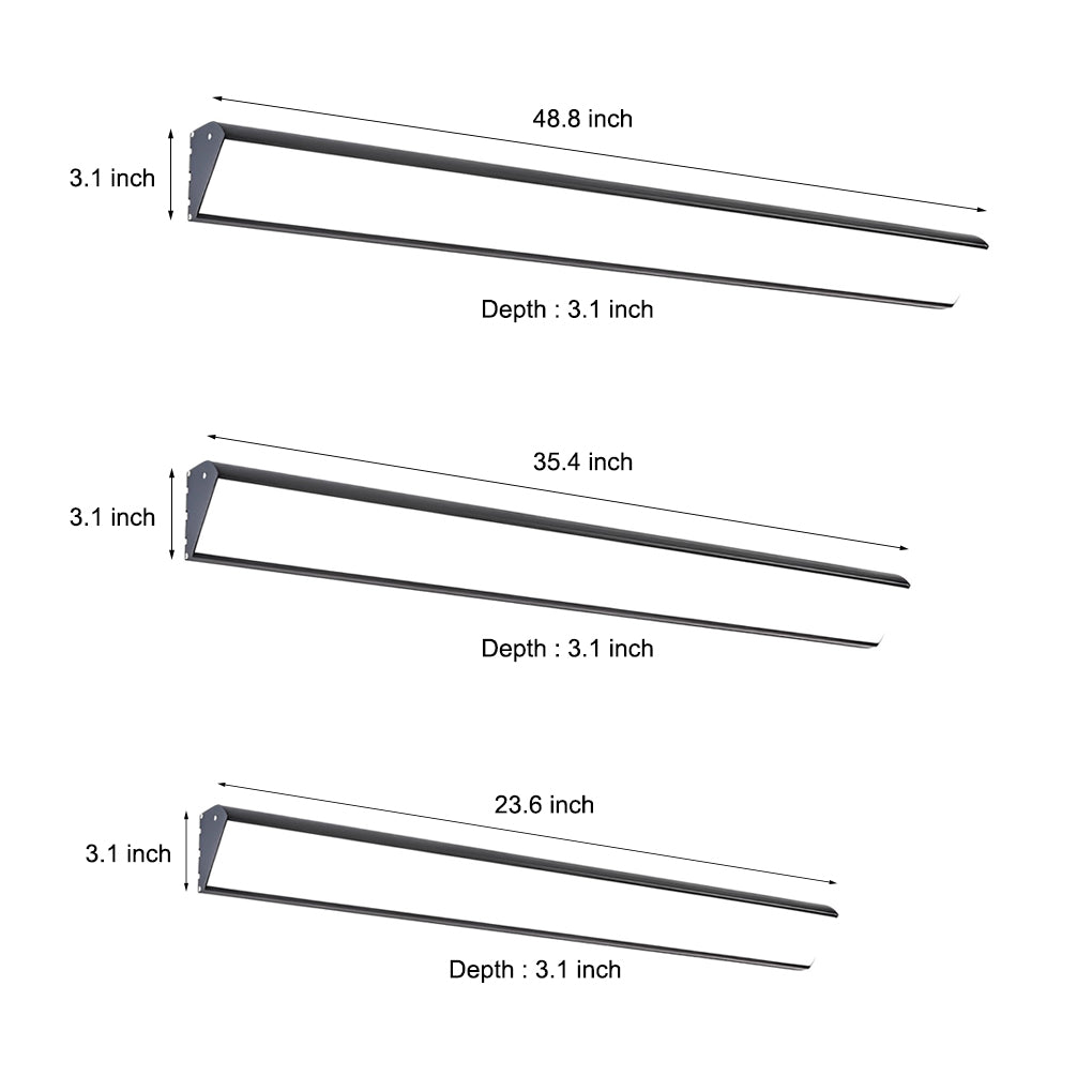 Modern Linear Outdoor Wall Sconce — Aluminum, LED, IP65, 23.6" / 35.4" / 48.8", 3000K / 6000K, Black or White