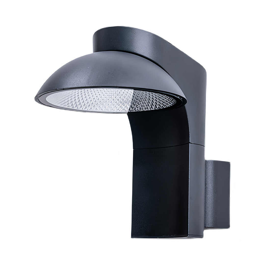 Minimalist Outdoor Wall Sconce, Set of 2 — Black Aluminum, Clear Glass, 12W LED, IP65 Weatherproof