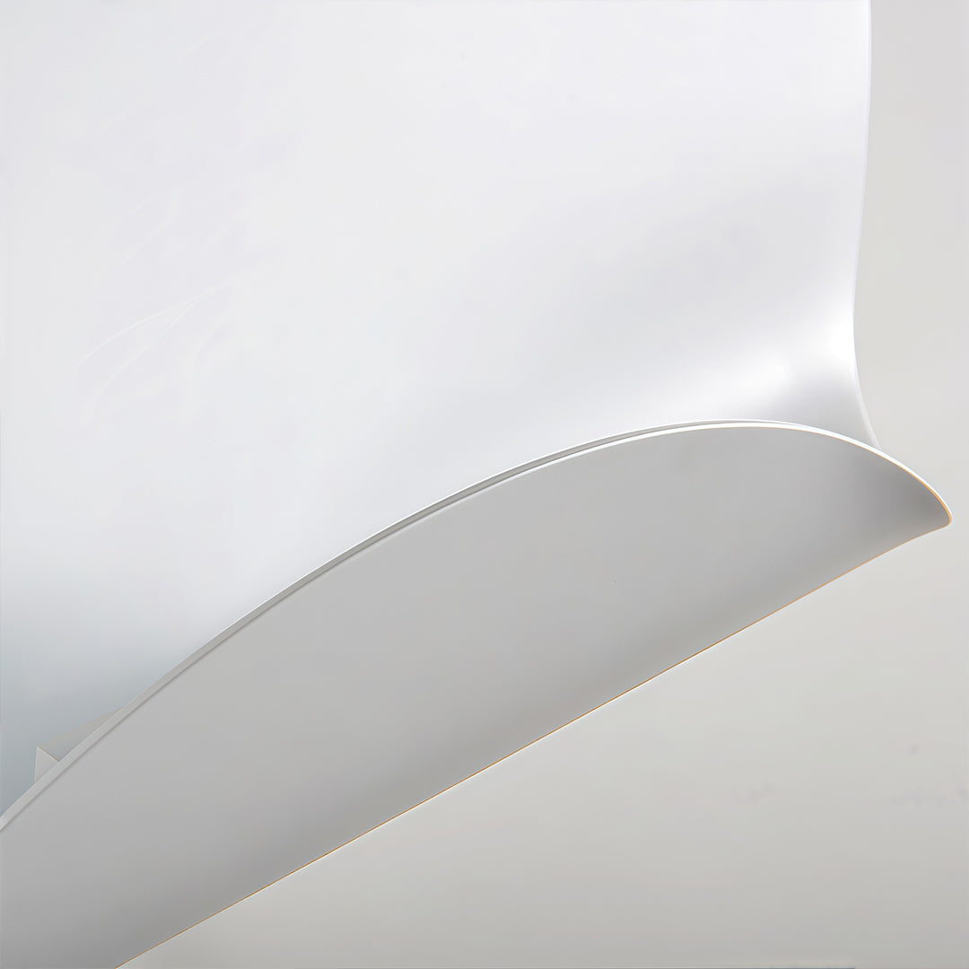 Minimalist White Wall Sconce — Iron, 5W LED, Three-Color Dimming (3000K / 4500K / 6000K), Hardwired