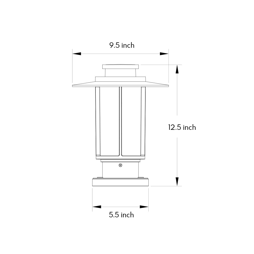 Minimalist Dome Bollard Path Light — Die-Cast Aluminum, Brown, E27, IP54, 12.6" or 31.5" Height