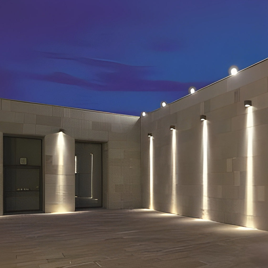 Modern Facade Up/Down Wall Light — Die-Cast Aluminum, Tempered Glass, 24W LED, IP65, Three Color Temperatures