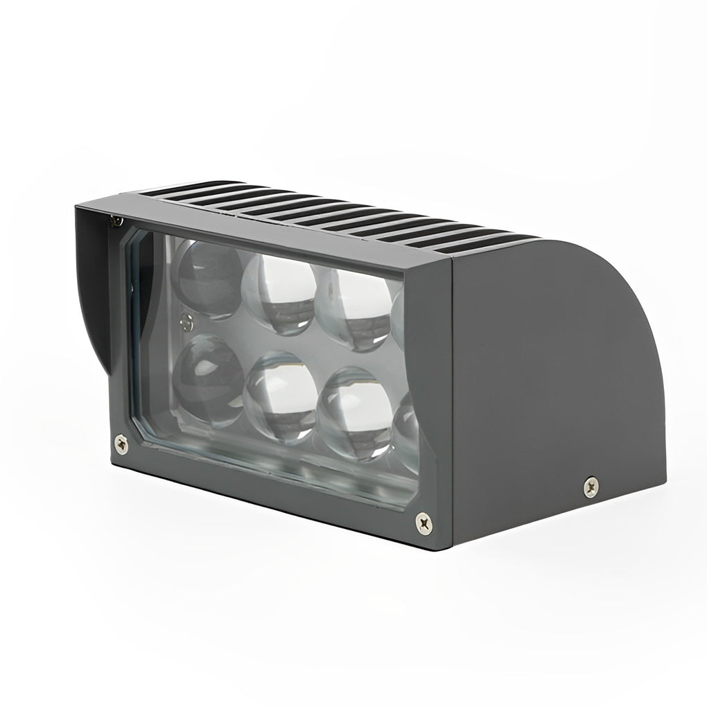Modern Facade Up/Down Wall Light — Die-Cast Aluminum, Tempered Glass, 24W LED, IP65, Three Color Temperatures
